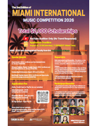 제2회 마이애미 국제 음악 콩쿠르(Miami International Music Competition 2026) 포스터